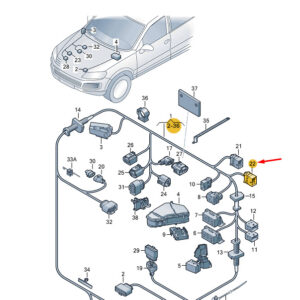 NEW VW TOUAREG 7P MK2 FLAT CONTACT HOUSING 17 PIN 8E0972575A