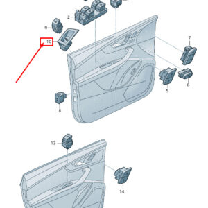 NEW AUDI Q7 4M TAILGATE OPENING SWITCH TRIM LHD 4M1959829A6PS