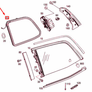 NEW MERCEDES-BENZ GLS X166 REAR LEFT SIDE WINDOW SEALING A1666808900 ORIGINAL