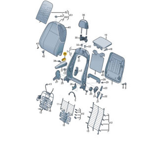 NEW VOLKSWAGEN CADDY IV SAB FRONT LEFT BACKREST RIGHT TRIM 7H5881152ANA2
