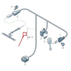NEW AUDI Q2 GA SEAT BELT WARNING SYSTEM WIRING HARNESS 81A971365C