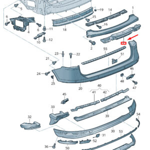 NEW VW TOUAREG 7P MK2 REAR BUMPER FOAM 7P6807256H
