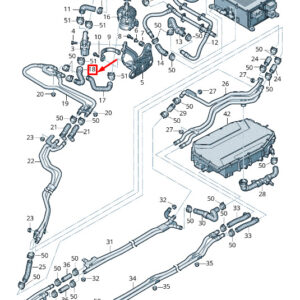 NEW AUDI A6 4A C8 ENGINE COOLANT HOSE 4K0121051L