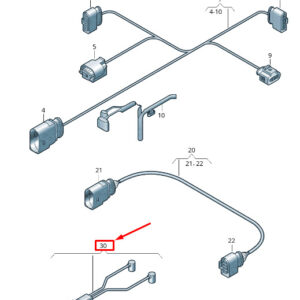 NEW VW SHARAN 7N LANE GUARD SYSTEM ADAPTER CABLE LOOM 5N0971164