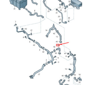 NEW VW TOUAREG 7P MK2 COOLANT HOSE 7L8121073