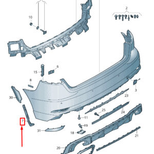 NEW AUDI RS3 REAR LEFT WHEEL HOUSING LINER ADAPTER 8V4807083B