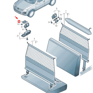 NEW VW TOUAREG 7P MK2 NET PARTITION RETAINING BRACKET 7P0868743B