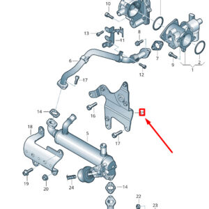 NEW VOLKSWAGEN CRAFTER 2F MK1 EGR COOLER BRACKET 076131184F