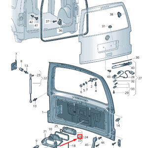 NEW VOLKSWAGEN CADDY 2K MK3 REAR LID HANDLE SEAL 7E5827634