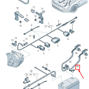 NEW AUDI Q2 GA NEGATIVE BATTERY CABLE 5Q0971235D