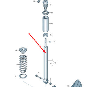 NEW VOLKSWAGEN POLO 6R 6C REAR SHOCK ABSORBER 6R0513025AT