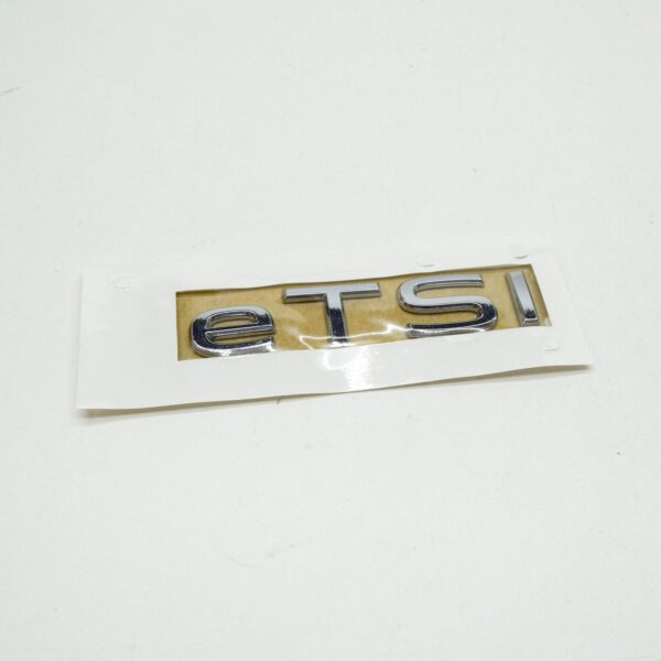NEW VW GOLF MK8 REAR 'ETSI' EMBLEM BADGE INSCRIPTION 5H0853675L2ZZ ORIGINAL - Image 2