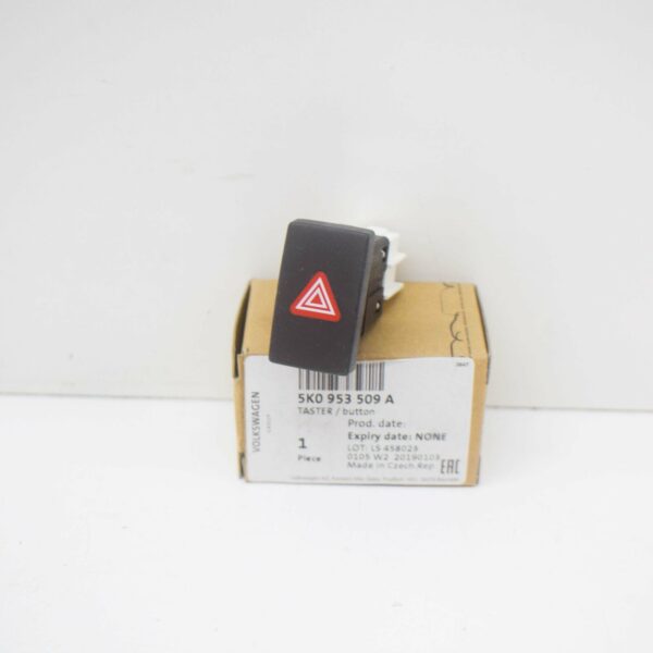 NEW VOLKSWAGEN GOLF MK6 HAZARD WARNING SWITCH PUSH BUTTON 5K0953509A - Image 2