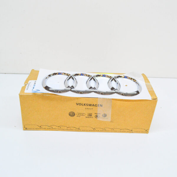 NEW AUDI A3 8V REAR TRUNK EMBLEM BADGE CHROME RINGS 8V4853742 2ZZ - Image 2