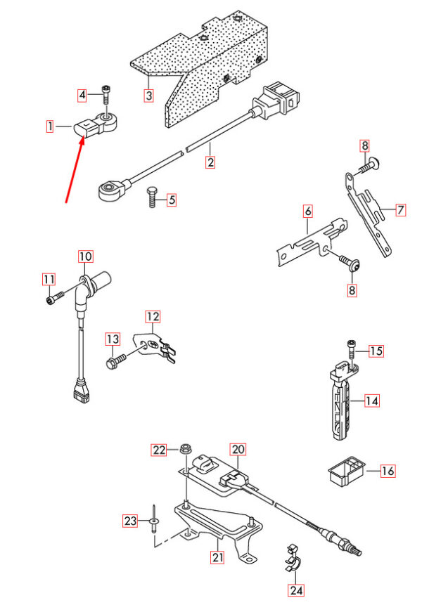 NEW AUDI Q7 4L KNOCK SENSOR 030905377C - Image 2