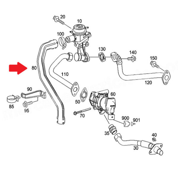 NEW MERCEDES-BENZ C W203 ENGINE AIR HOSE A2711410783 ORIGINAL - Image 2