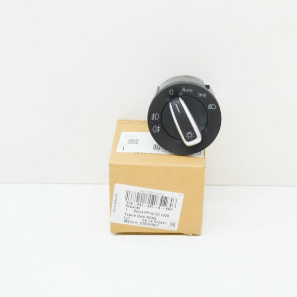 NEW VOLKSWAGEN GOLF MK6 HEADLIGHTS CONTROL SWITCH UNIT 3C8941431AXSH - Image 2