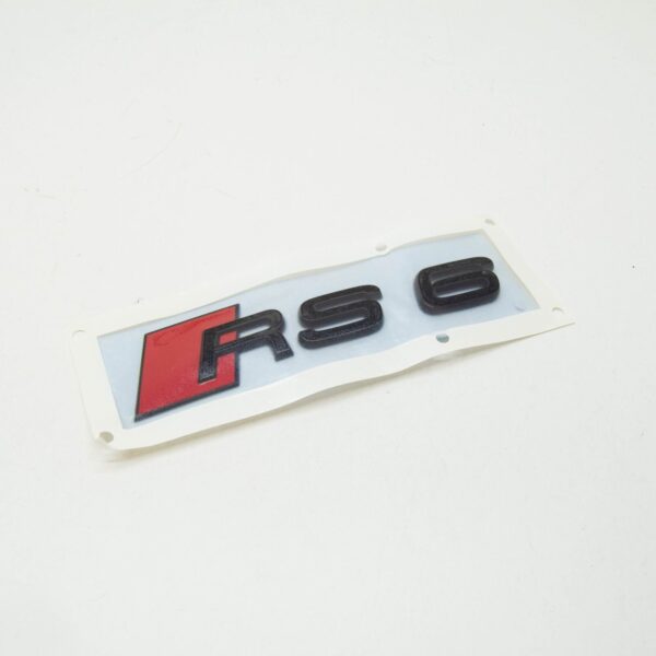 NEW AUDI RS6 A6 C8 REAR RS6 EMBLEM INSCRIPTION BADGE 4K0853740T94 ORIGINAL - Image 2