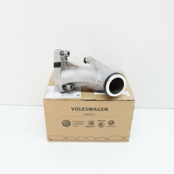 NEW VW TOUAREG 7L LEFT ENGINE COOLANT FLANGE PIPE UNION 07Z121131E ORIGINAL - Image 2