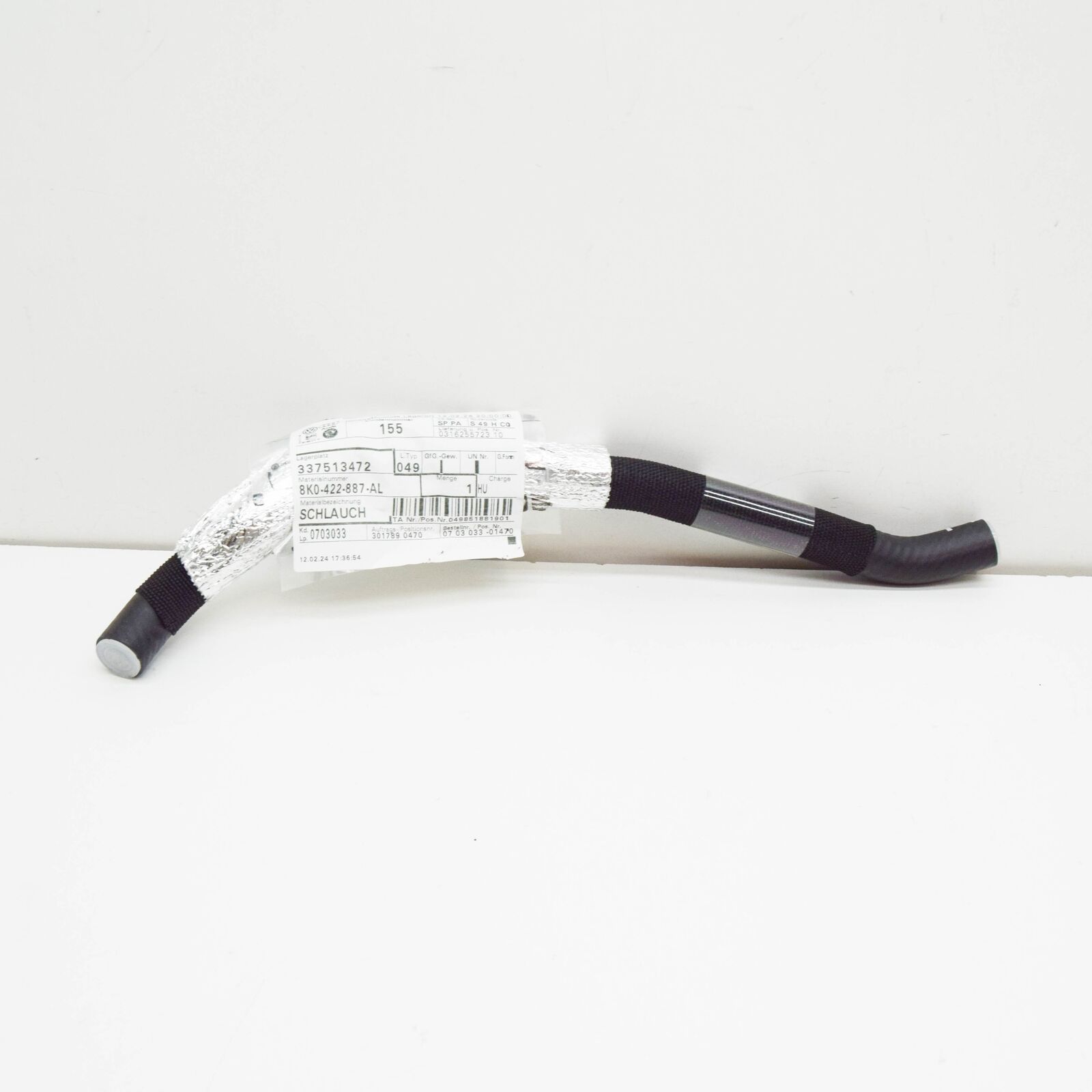 NEW AUDI A4 B8 POWER STEERING INTAKE HOSE 8K0422887AL ORIGINAL 2 NEW AUDI A4 B8 POWER STEERING INTAKE HOSE 8K0422887AL ORIGINAL - Image 2