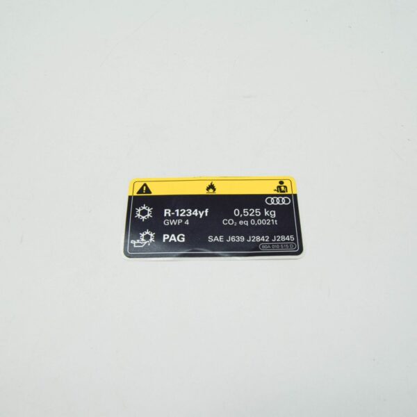 NEW AUDI Q5 FY 80A AIR CONDITIONER STICKER LABEL 80A010515D ORIGINAL - Image 2