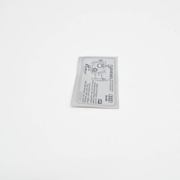 NEW AUDI Q5 8R ADBLUE WARNING STICKER 4L0010508 ORIGINAL - Image 2