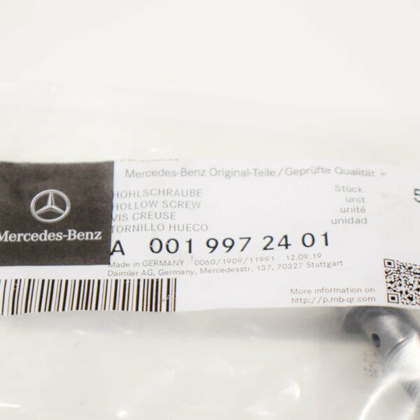 NEW MERCEDES BENZ C W204 TURBOCHARGER HOLLOW SCREW A0019972401 - Image 3