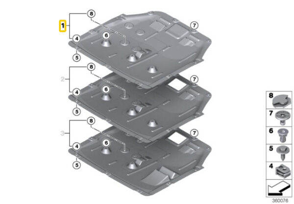 NEW MINI F55 F56 UNDER ENGINE COVER SHIELD 7343141 - Image 3