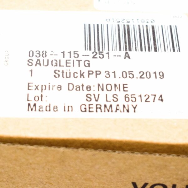 NEW VOLKSWAGEN TRANSPORTER T5 SUCTION LINE 038115251A - Image 3