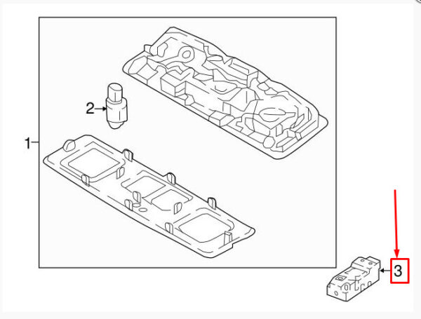 NEW VW TIGUAN AD READING LED LIGHT 5TA947292B QAV 5TA947292BQAV ORIGINAL - Image 3