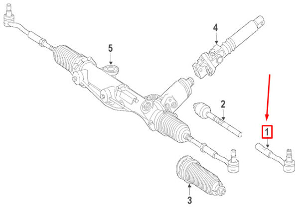 NEW MERCEDES-BENZ E W212 STEERING GEAR LEFT OUTER TIE ROD A2183300500 ORIGINAL - Image 3