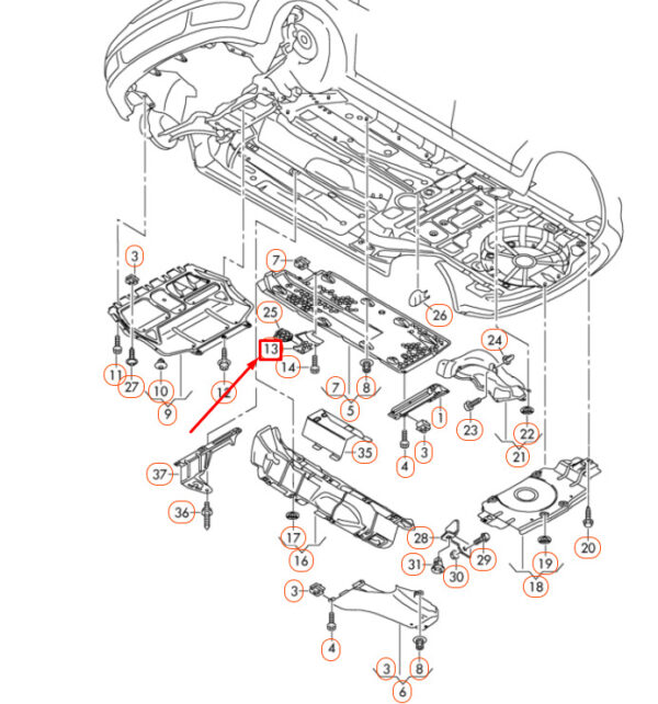 NEW AUDI A3 8P FRONT LEFT UNDERBODY COVER 1K0825271A - Image 5