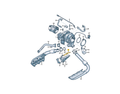 NEW AUDI A4 B9 EXHAUST GAS TURBOCHARGER SEAL 059145757AC ORIGINAL 3 NEW AUDI A4 B9 EXHAUST GAS TURBOCHARGER SEAL 059145757AC ORIGINAL - Image 3