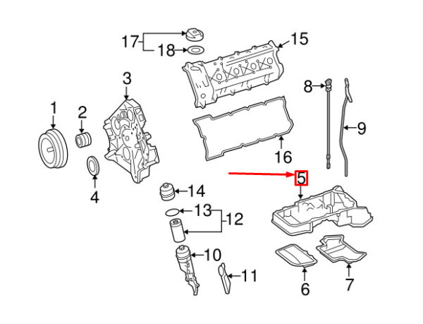 NEW MERCEDES-BENZ S W221 UPPER OIL PAN A1560101727 ORIGINAL - Image 3