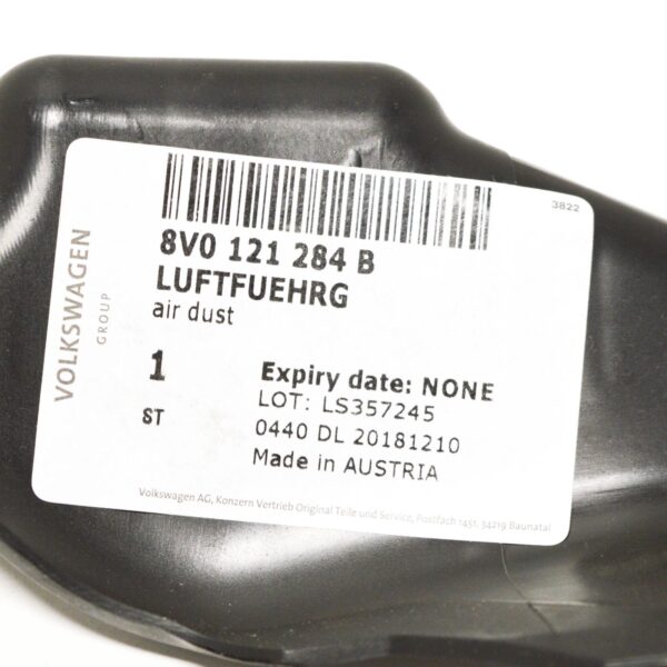 NEW AUDI A3 8V RIGHT RADIATOR AIR DUCT 8V0121284B ORIGINAL - Image 3