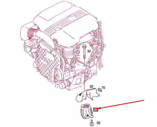 NEW MERCEDES-BENZ C W205 FRONT LEFT ENGINE SUPPORT A2052400200 ORIGINAL 3 NEW MERCEDES-BENZ C W205 FRONT LEFT ENGINE SUPPORT A2052400200 ORIGINAL - Image 3