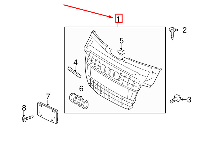 NEW AUDI A5 SPORTBACK 8T FRONT RADIATOR GRILLE 8T0853651PVMZ 5 NEW AUDI A5 SPORTBACK 8T FRONT RADIATOR GRILLE 8T0853651PVMZ - Image 5
