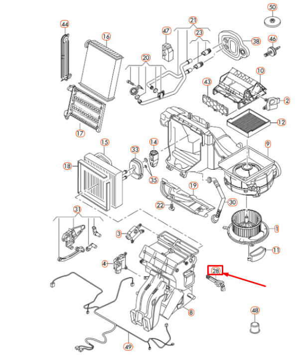 NEW AUDI A3 8V EVAPORATOR TEMPERATURE SENSOR 5Q0907543A ORIGINAL - Image 3