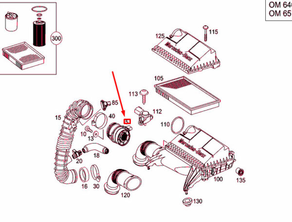 NEW MERCEDES-BENZ VITO W639 MASS AIR FLOW METER SENSOR A0000943248 ORIGINAL - Image 3