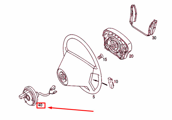 NEW MERCEDES-BENZ CL C215 STEERING WHEEL CONTACT SPIRAL A0004640318 ORIGINAL 3 NEW MERCEDES-BENZ CL C215 STEERING WHEEL CONTACT SPIRAL A0004640318 ORIGINAL - Image 3