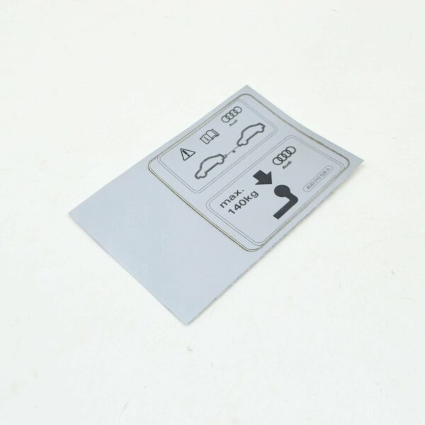 NEW AUDI Q7 4M TRAILER OPERATION STICKER LABEL 4M0010526A ORIGINAL - Image 3