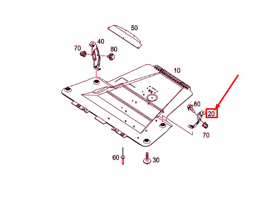 NEW MERCEDES-BENZ CITAN W415 ENGINE COVERING LEFT BRACKET A4156210900 ORIGINAL 3 NEW MERCEDES-BENZ CITAN W415 ENGINE COVERING LEFT BRACKET A4156210900 ORIGINAL - Image 3