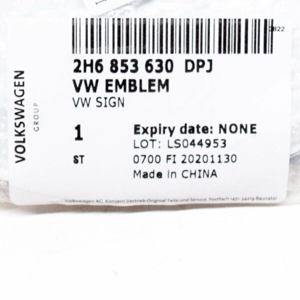 NEW VOLKSWAGEN AMAROK REAR EMBLEM BADGE 2H6853630DPJ - Image 5