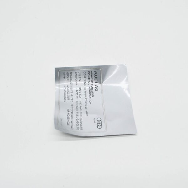 NEW AUDI Q5 FY EMISSION LABEL DATA PLATE 06M010533D ORIGINAL - Image 3