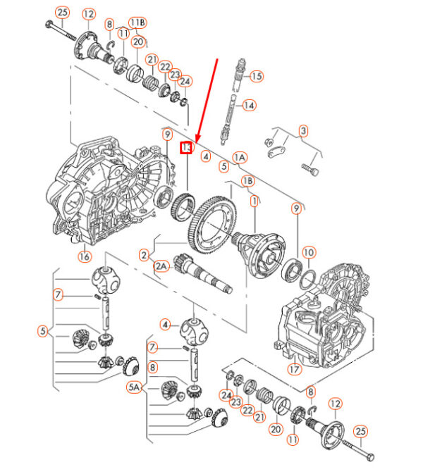 NEW VW BEETLE 9C MANUAL GEARBOX DRIVE WHEEL SPEEDOMETER 02A409187B ORIGINAL - Image 3