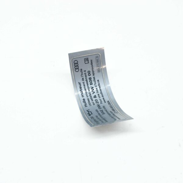 NEW AUDI A3 8V ENGINE OIL INFORMATION LABEL 8E0010560N ORIGINAL - Image 3