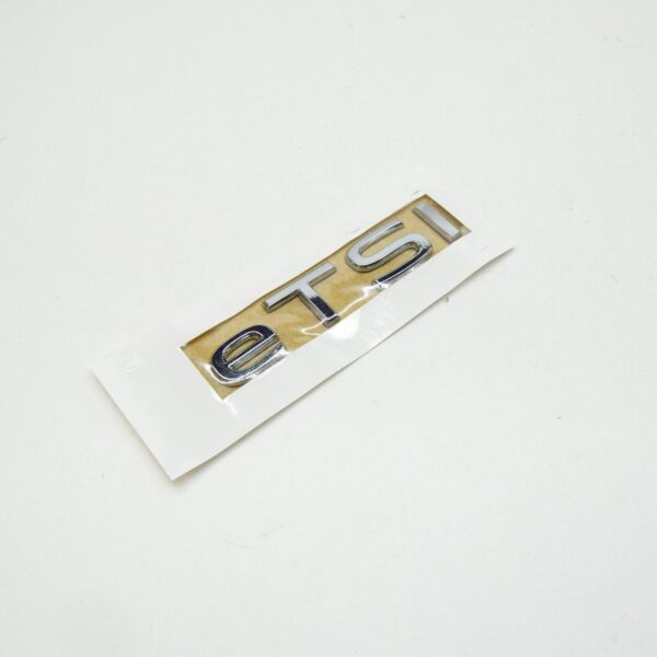 NEW VW GOLF MK8 REAR 'ETSI' EMBLEM BADGE INSCRIPTION 5H0853675L2ZZ ORIGINAL - Image 3