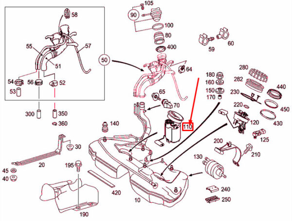 NEW MERCEDES-BENZ C W203 FUEL TANK DELIVERY UNIT A2034702394 ORIGINAL - Image 3