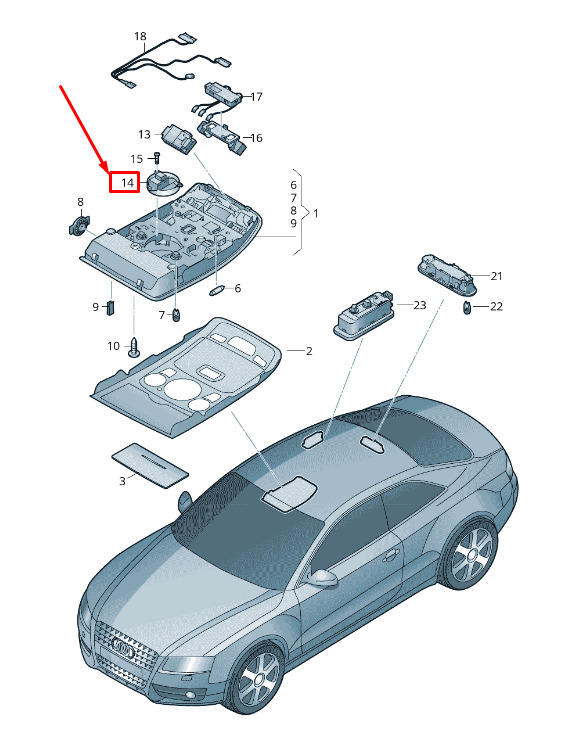NEW AUDI A5 SPORTBACK 8T SUNROOF OPENER SWITCH 8T0959561ALM5 ORIGINAL 3 NEW AUDI A5 SPORTBACK 8T SUNROOF OPENER SWITCH 8T0959561ALM5 ORIGINAL - Image 3