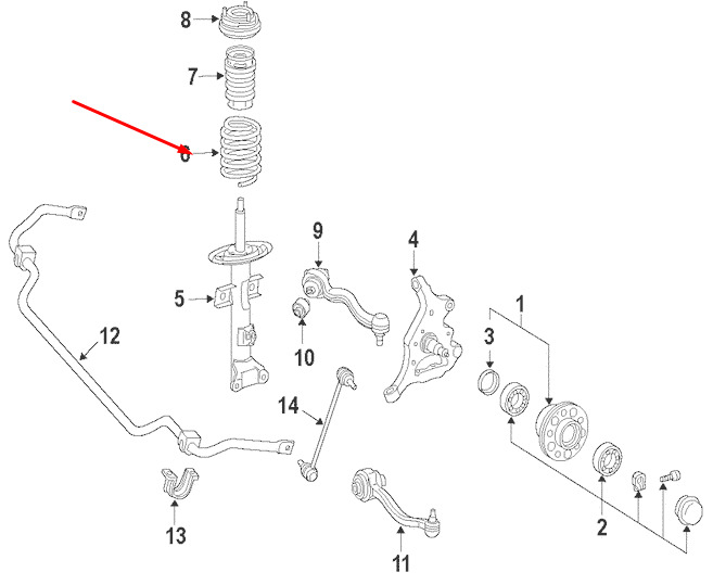 NEW MERCEDES-BENZ C-CLASS W204 FRONT COIL SPRING A2043212304 ORIGINAL 3 NEW MERCEDES-BENZ C-CLASS W204 FRONT COIL SPRING A2043212304 ORIGINAL - Image 3